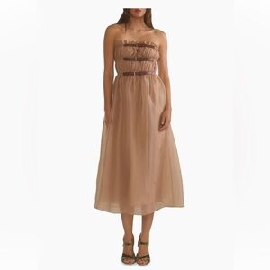 Cynthia Rowley Brown Midi Skirt